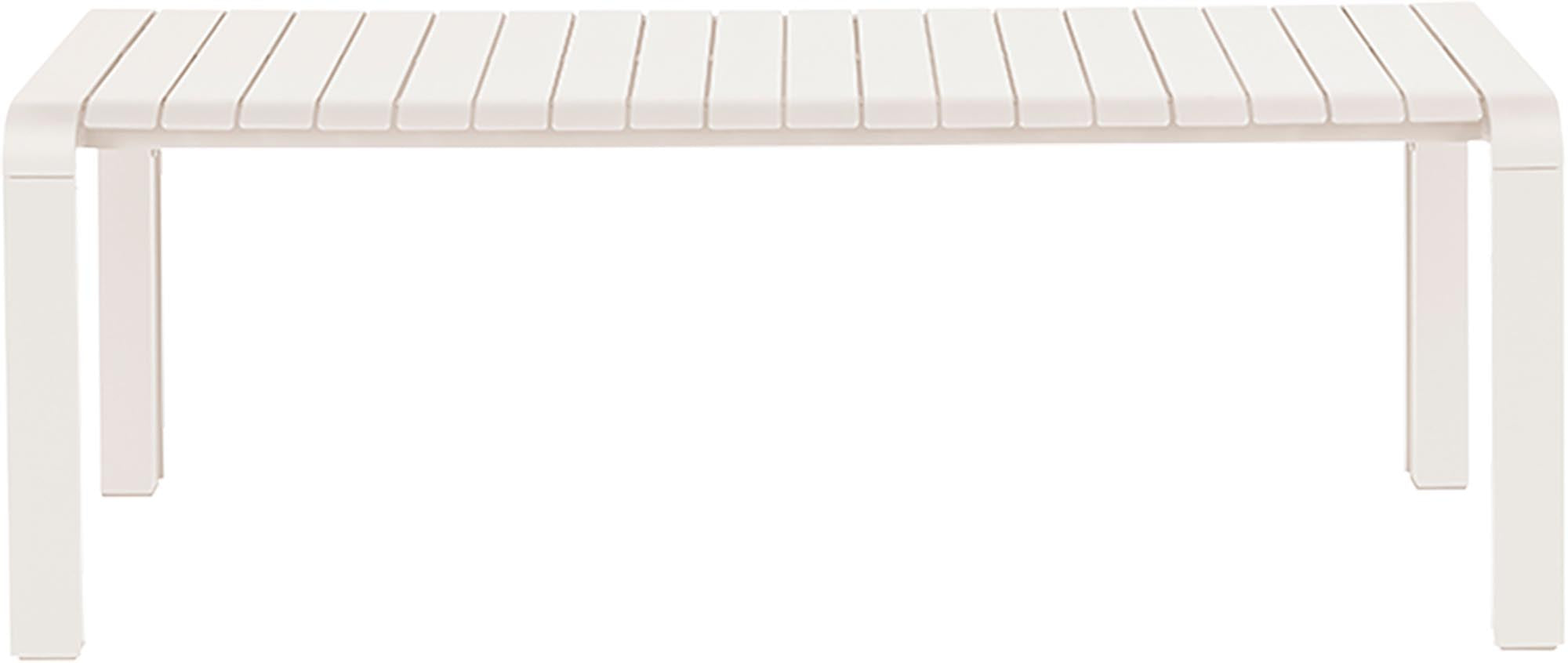 Entspannen Sie stilvoll im Freien mit der eleganten Gartenbank Vondel von Zuiver, aus hochwertigem Aluminium für dauerhafte Schönheit und Komfort.