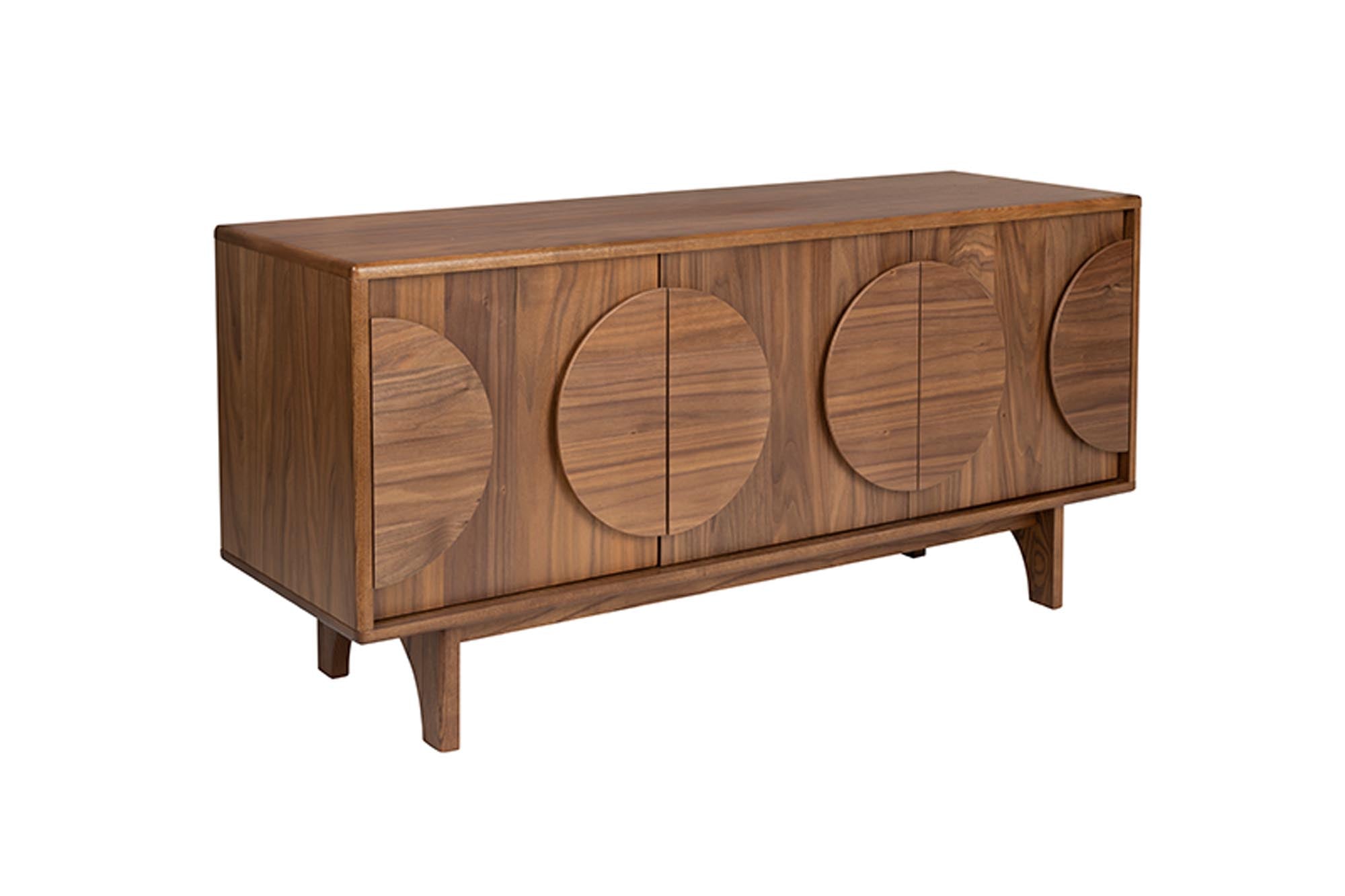 Elegantes Sideboard Groove mit 3 Türen aus Eiche für modernen Stil.