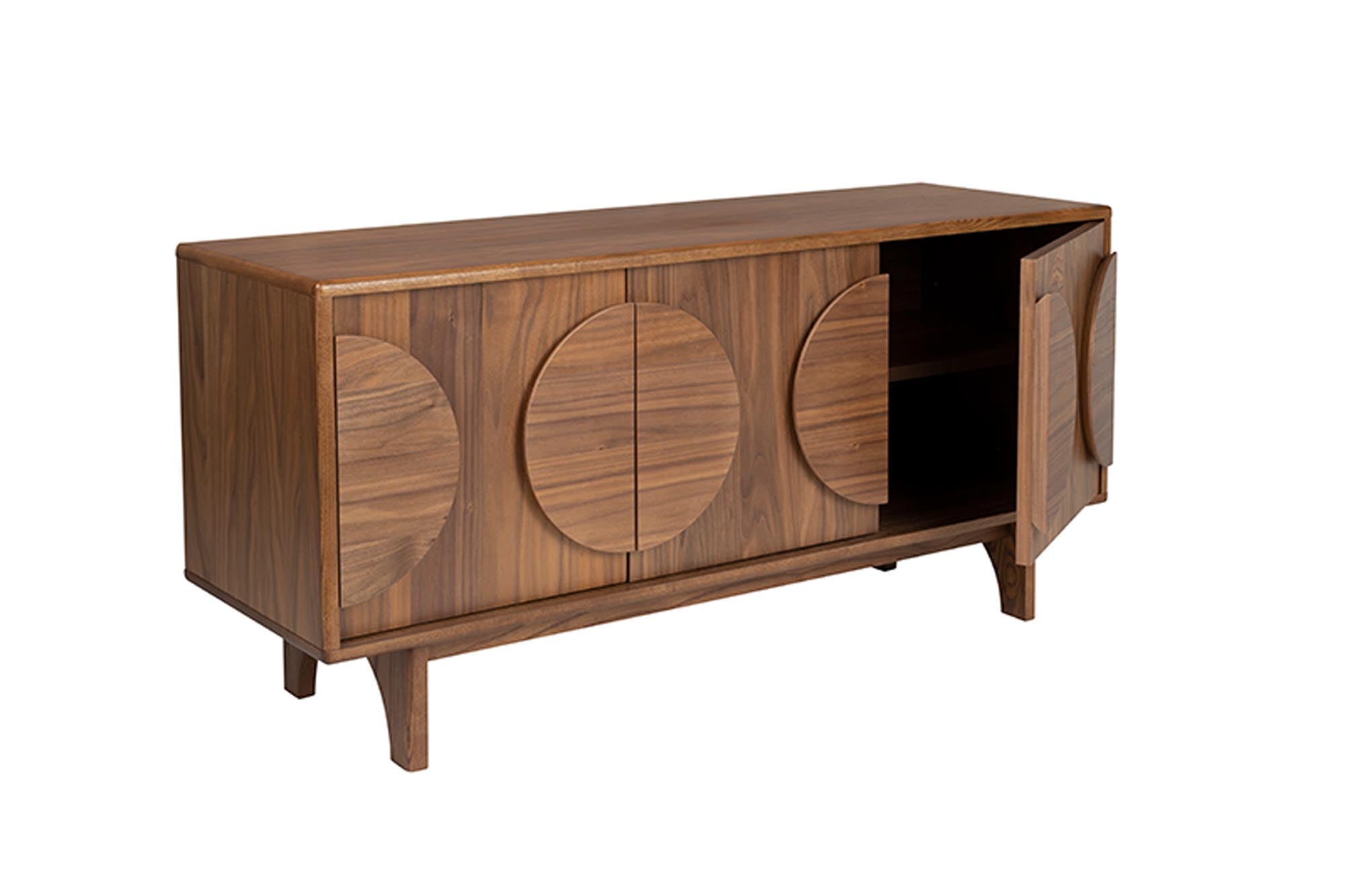 Elegantes Sideboard Groove mit 3 Türen aus Eiche für modernen Stil.