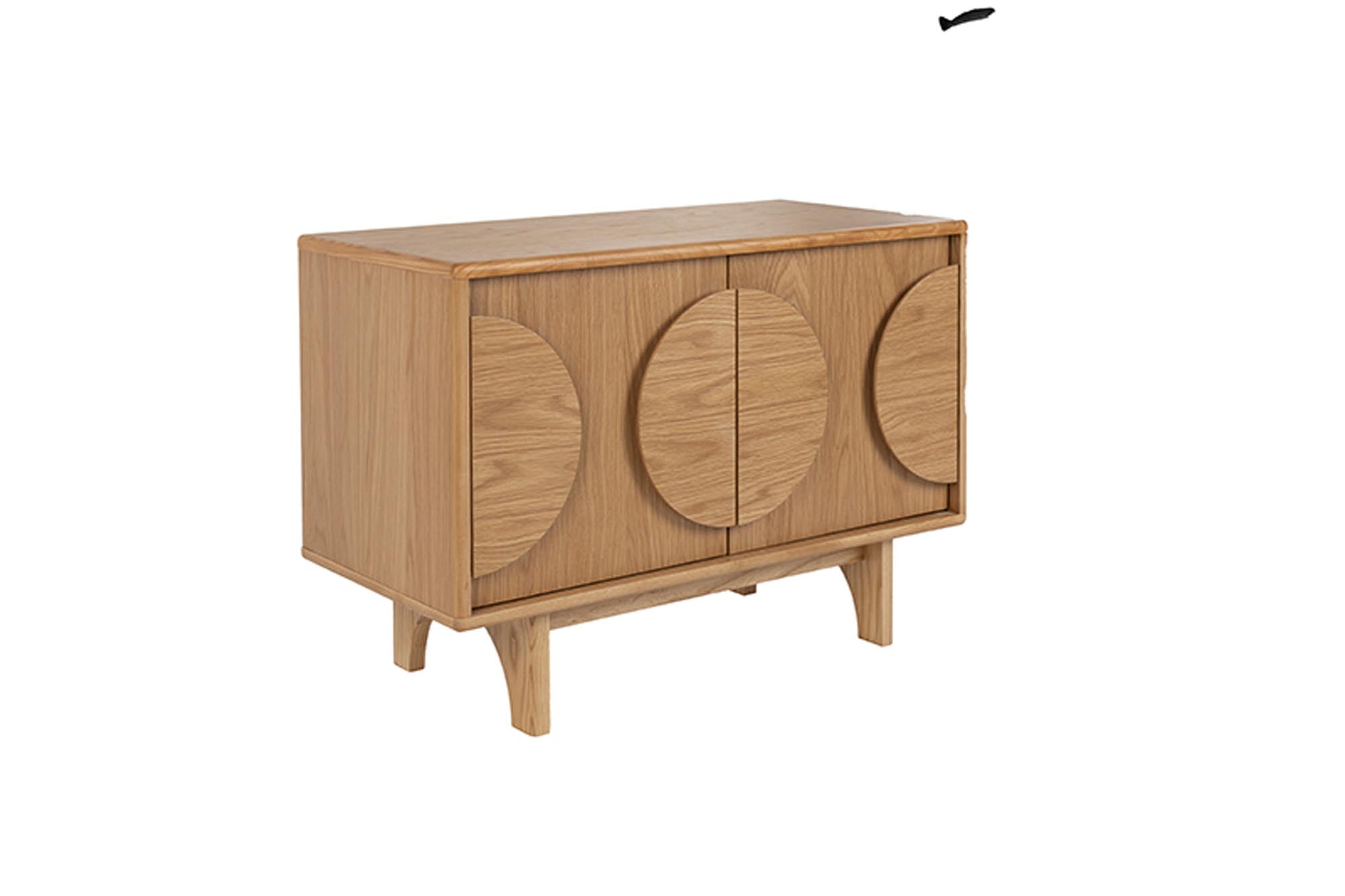 Entdecken Sie das elegante Sideboard Groove von Zuiver: 2 Türen, edles Walnussfurnier, praktische Stauraumlösungen und modernes Design.