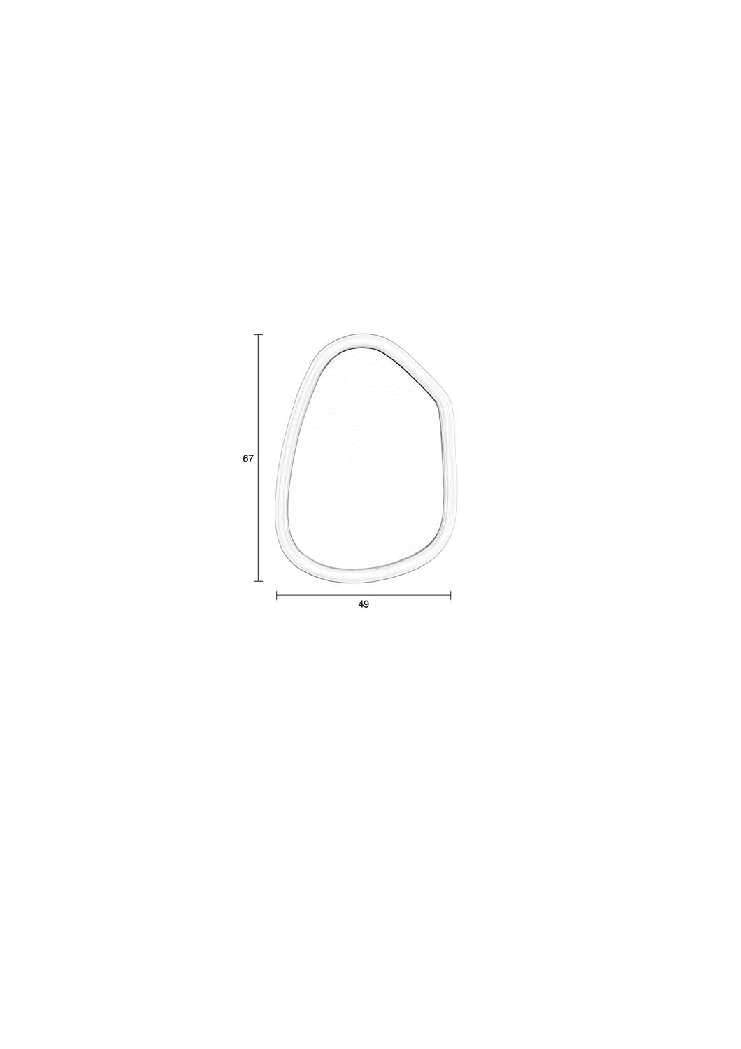 Looks Mirror S von Zuiver: Ein einzigartiger Spiegel aus Mangoholz, der Stil und Natur in Ihr Zuhause bringt.