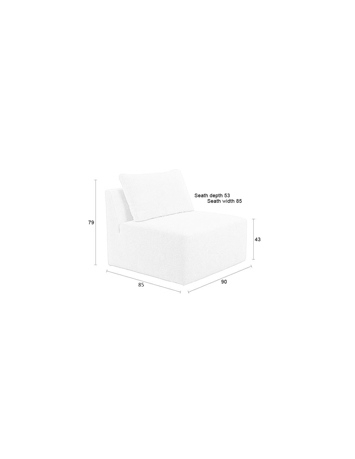 Stilvolles Zuiver Prosper Sofaelement: Komfortabler 1-Sitzer Luxus.