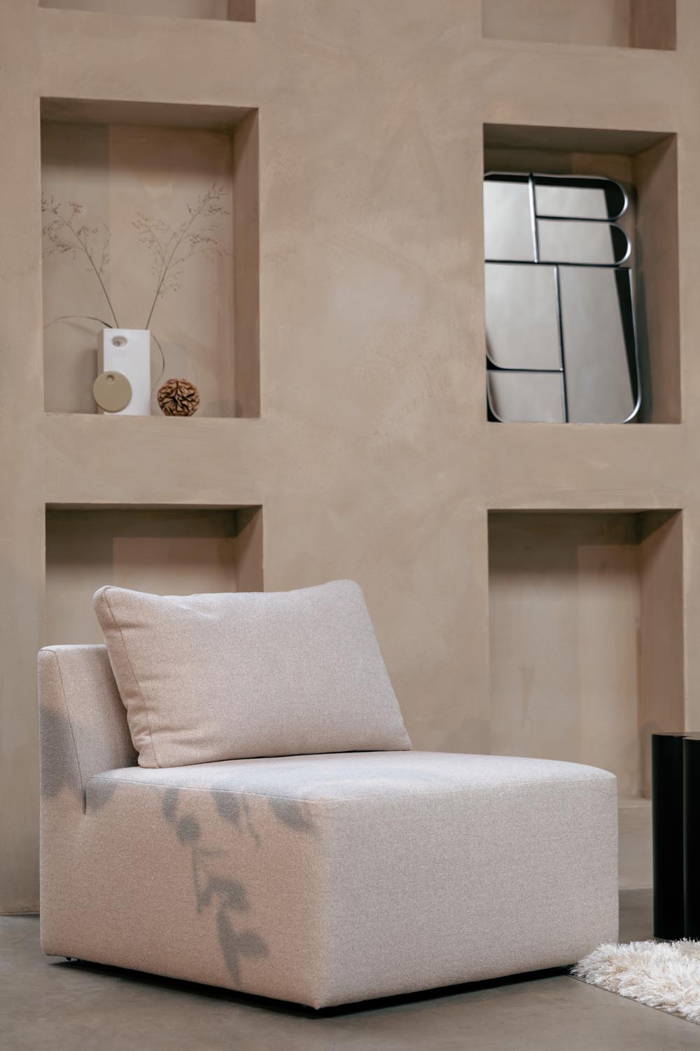 Stylisches 1-Sitzer Sofaelement von Zuiver: Modernes Design, pflegeleichter Bezug und vielseitig einsetzbar für Ihr Zuhause.