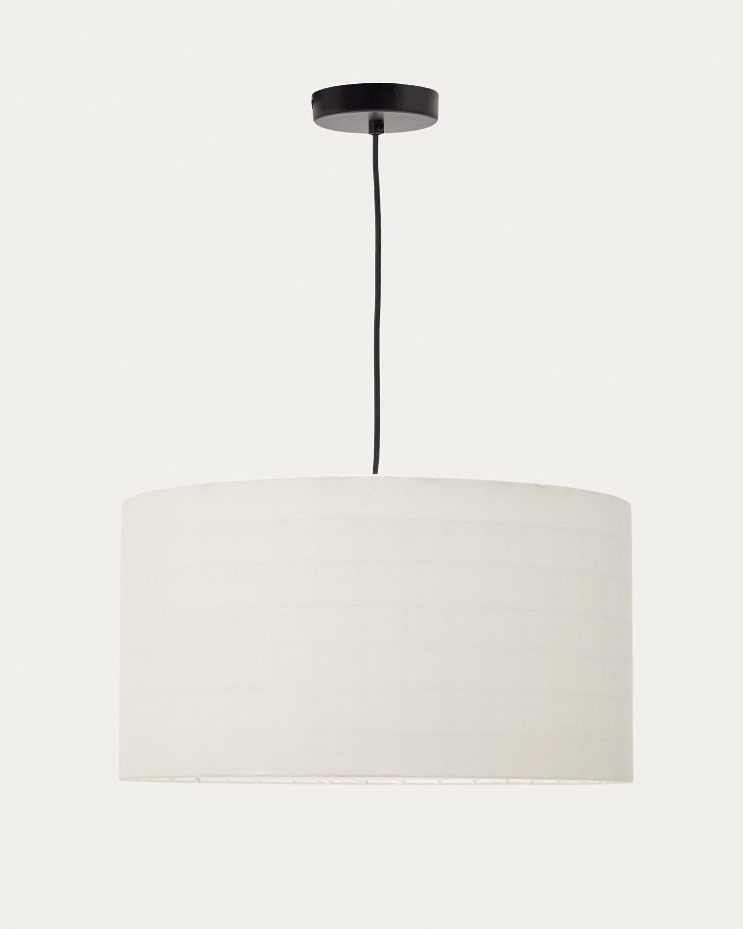 Lampenschirm für Deckenleuchten Dulan aus Baumwolle Ø 45 cm in Weiss präsentiert im Onlineshop von KAQTU Design AG. Pendelleuchte ist von Kave Home