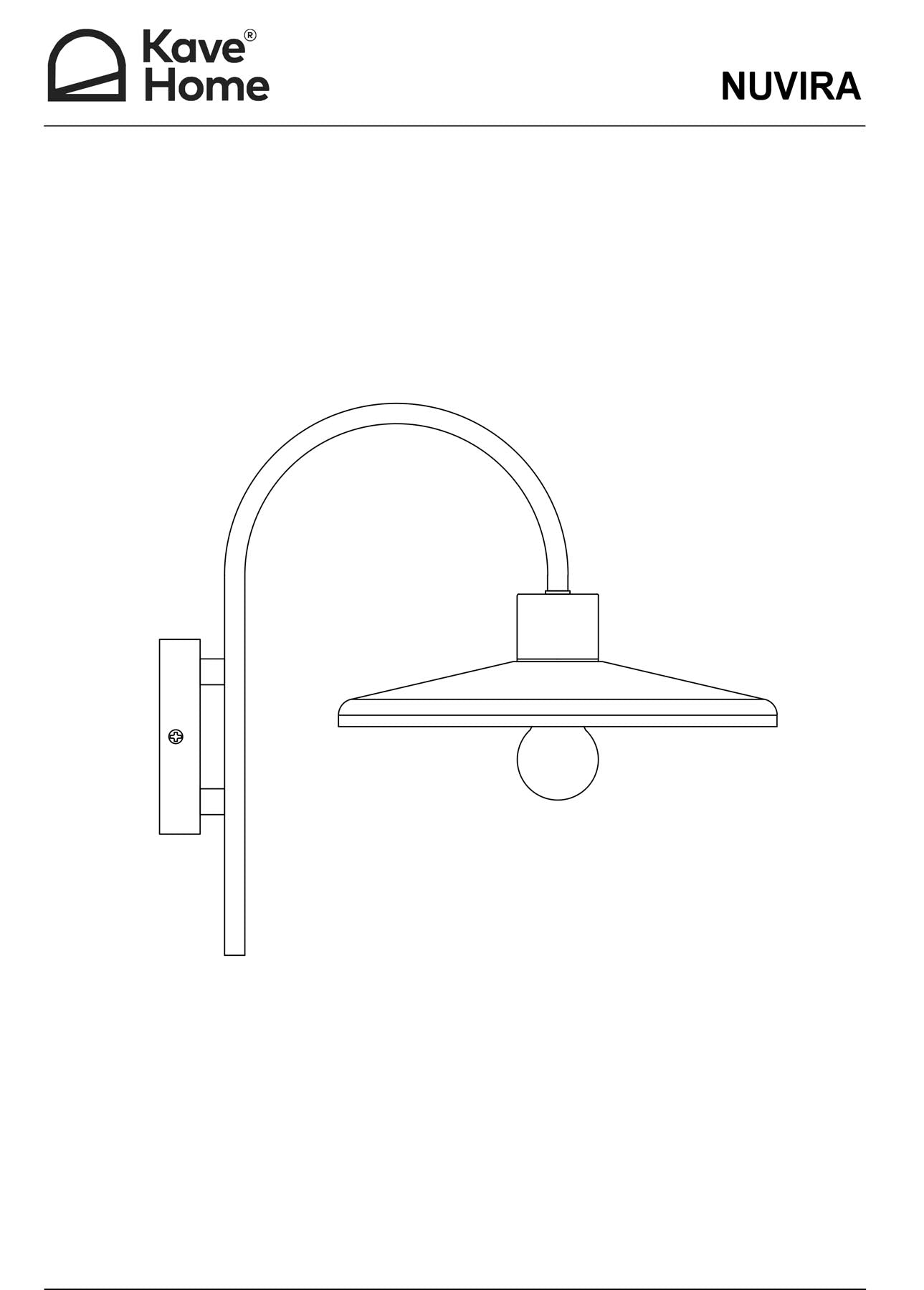 Wandleuchte Nuvira aus hellgrauem gebürstetem Metall in Silber präsentiert im Onlineshop von KAQTU Design AG. Wandleuchte ist von Kave Home