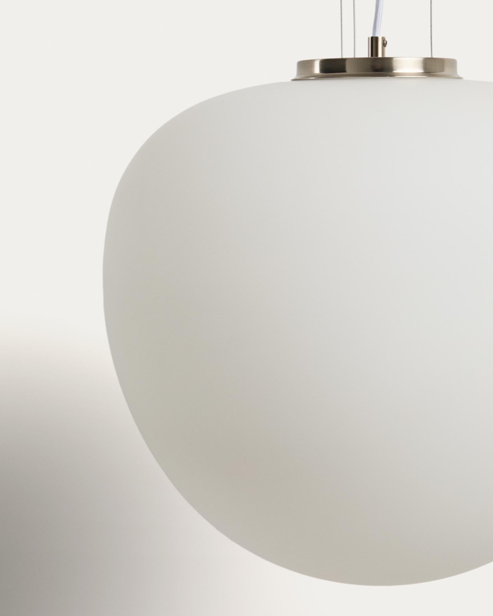 Moderne Deckenleuchte Ardali in Rauchglas und gebürstetem Stahl, Ø 40 cm, perfektes Lichtobjekt für zeitgemäße Inneneinrichtungen.