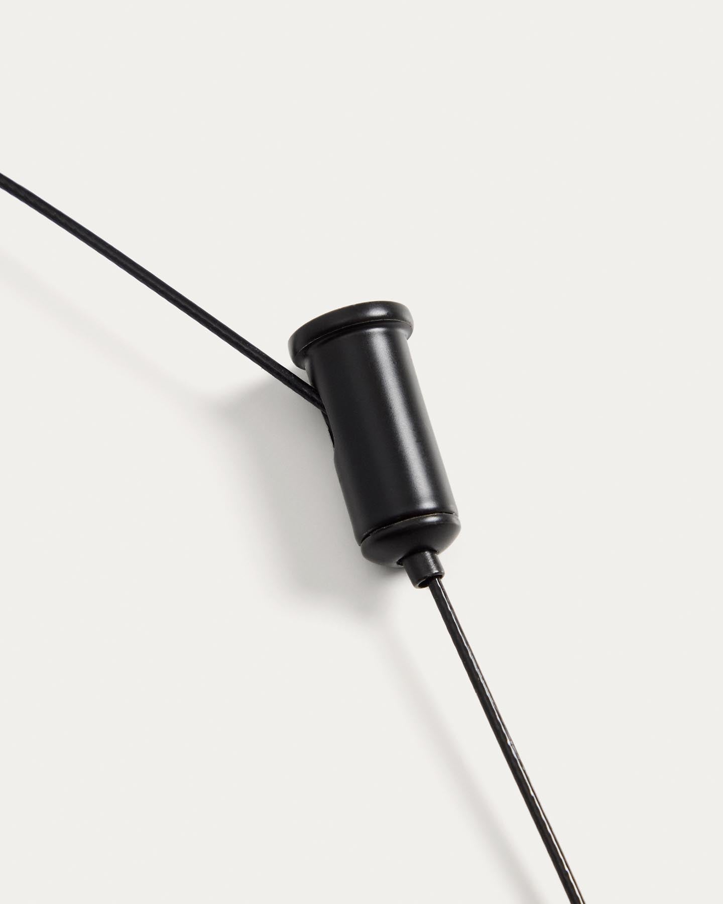 Tragbare Deckenleuchte Porte aus schwarzem Aluminium, Ø 16 cm in Schwarz präsentiert im Onlineshop von KAQTU Design AG. Pendelleuchte ist von Kave Home