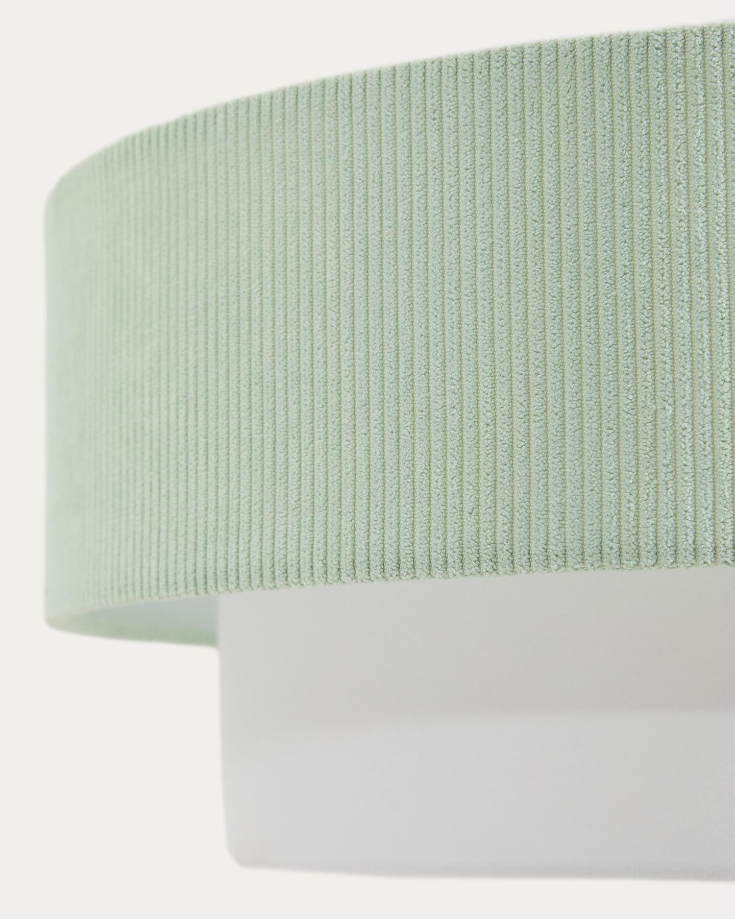 Deckenleuchte Bianella aus Baumwolle und türkisfarbenem Cord in Türkis präsentiert im Onlineshop von KAQTU Design AG. Lampenschirm ist von Kave Home