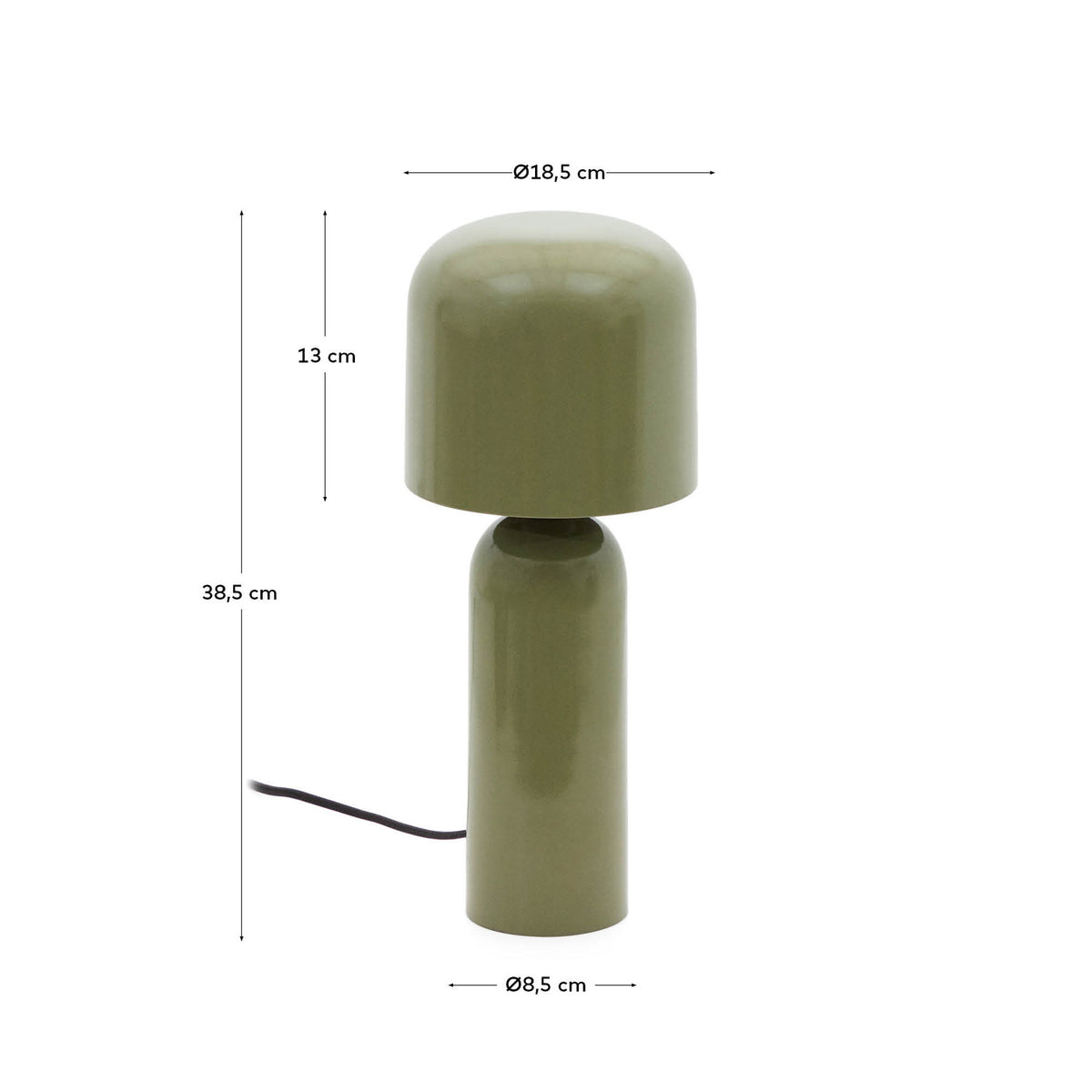 Tischleuchte Monze aus grün lackiertem Metall in Grün präsentiert im Onlineshop von KAQTU Design AG. Tischleuchte ist von Kave Home