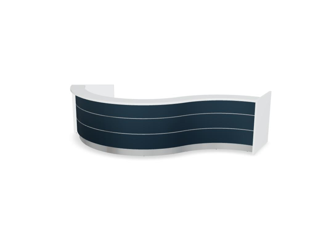 Valde LAV07L - modulare Empfangstheke in Weiss Pastell präsentiert im Onlineshop von KAQTU Design AG. Empfangsdesk ist von Mdd