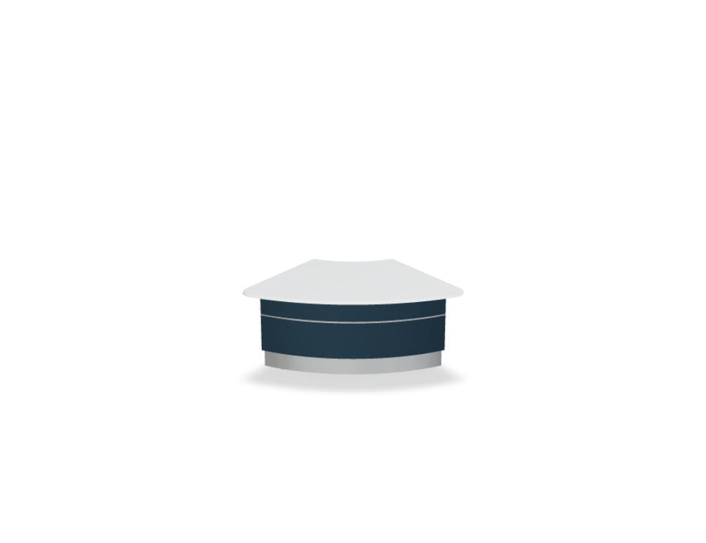 Valde LAV66L - modulare Empfangstheke in Weiss Pastell präsentiert im Onlineshop von KAQTU Design AG. Empfangsdesk ist von Mdd