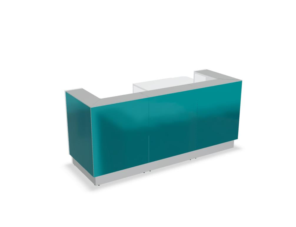 Linea LIN41L - modulare Empfangstheke in präsentiert im Onlineshop von KAQTU Design AG. Empfangsdesk ist von Mdd