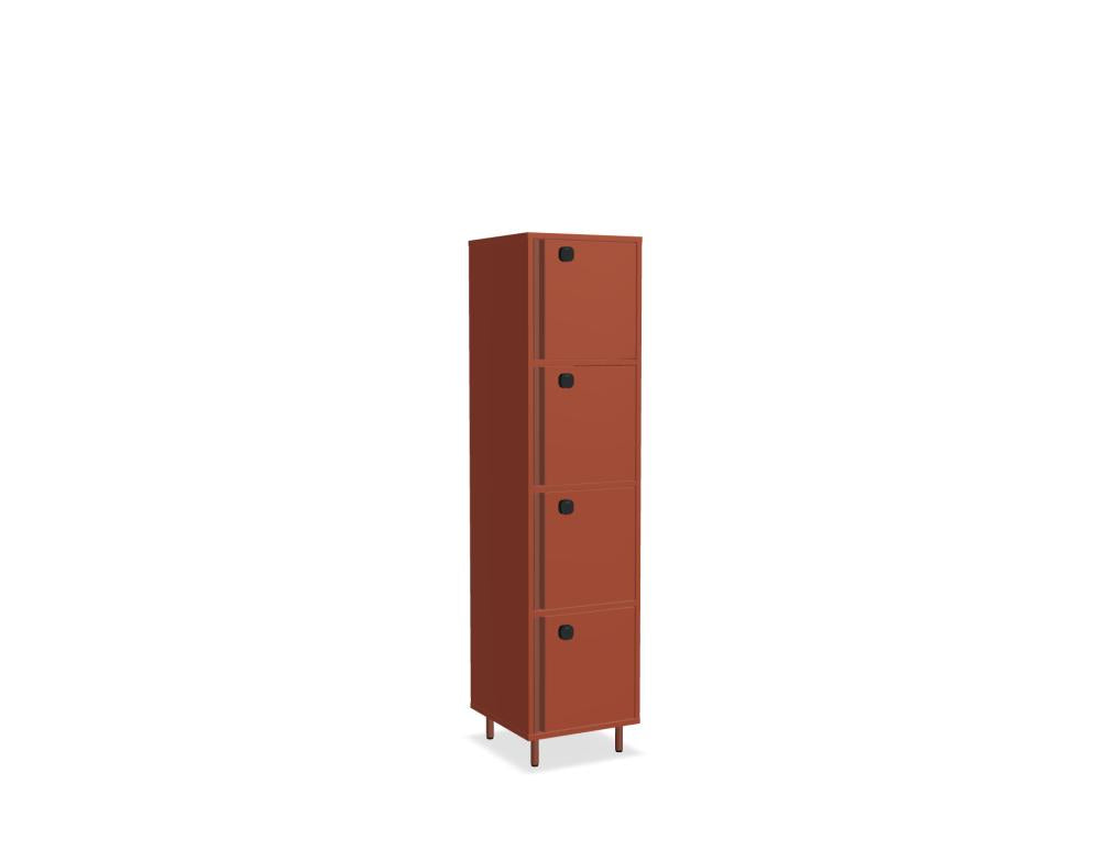 Locker Plus LKP04 - modulares aufbewahrungsystem in Rot präsentiert im Onlineshop von KAQTU Design AG. Büroschrank ist von Mdd