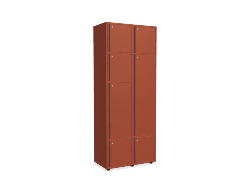 Locker Plus LKP53 - modulares aufbewahrungsystem in Rot präsentiert im Onlineshop von KAQTU Design AG. Büroschrank ist von Mdd