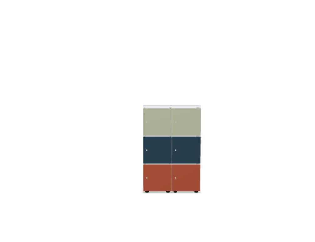 Locker Standard LOK03 - Schließfachschrank in Weiss Pastell präsentiert im Onlineshop von KAQTU Design AG. Büroschrank ist von Mdd