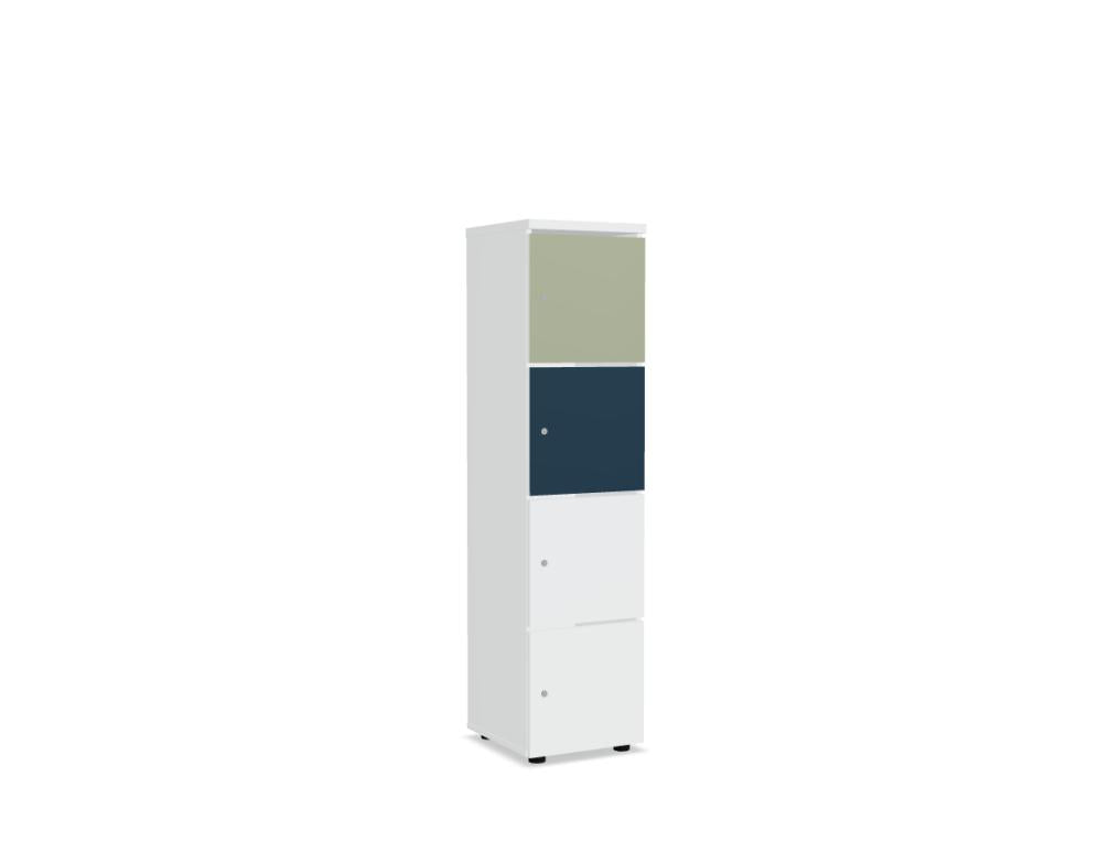 Locker Standard LOK04 - Schließfachschrank in Weiss Pastell präsentiert im Onlineshop von KAQTU Design AG. Büroschrank ist von Mdd