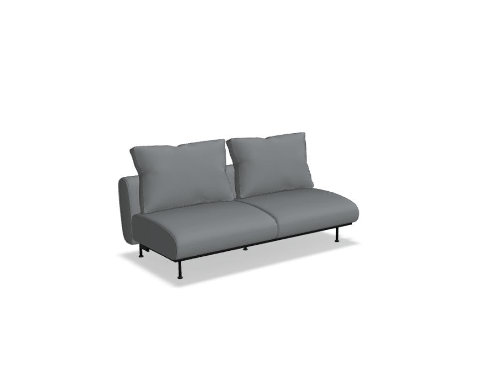 Lotus LTS2D - modular seating system in Grau präsentiert im Onlineshop von KAQTU Design AG. Modulares Sofa ist von Mdd