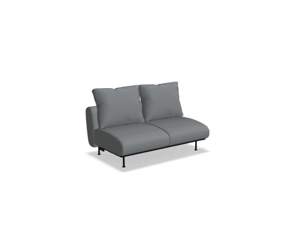 Lotus LTS2M - modular seating system in Grau präsentiert im Onlineshop von KAQTU Design AG. Modulares Sofa ist von Mdd