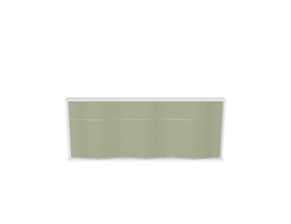 Wave LUV18 - Empfangstheke mit organischer Front in Weiss Pastell präsentiert im Onlineshop von KAQTU Design AG. Empfangsdesk ist von Mdd