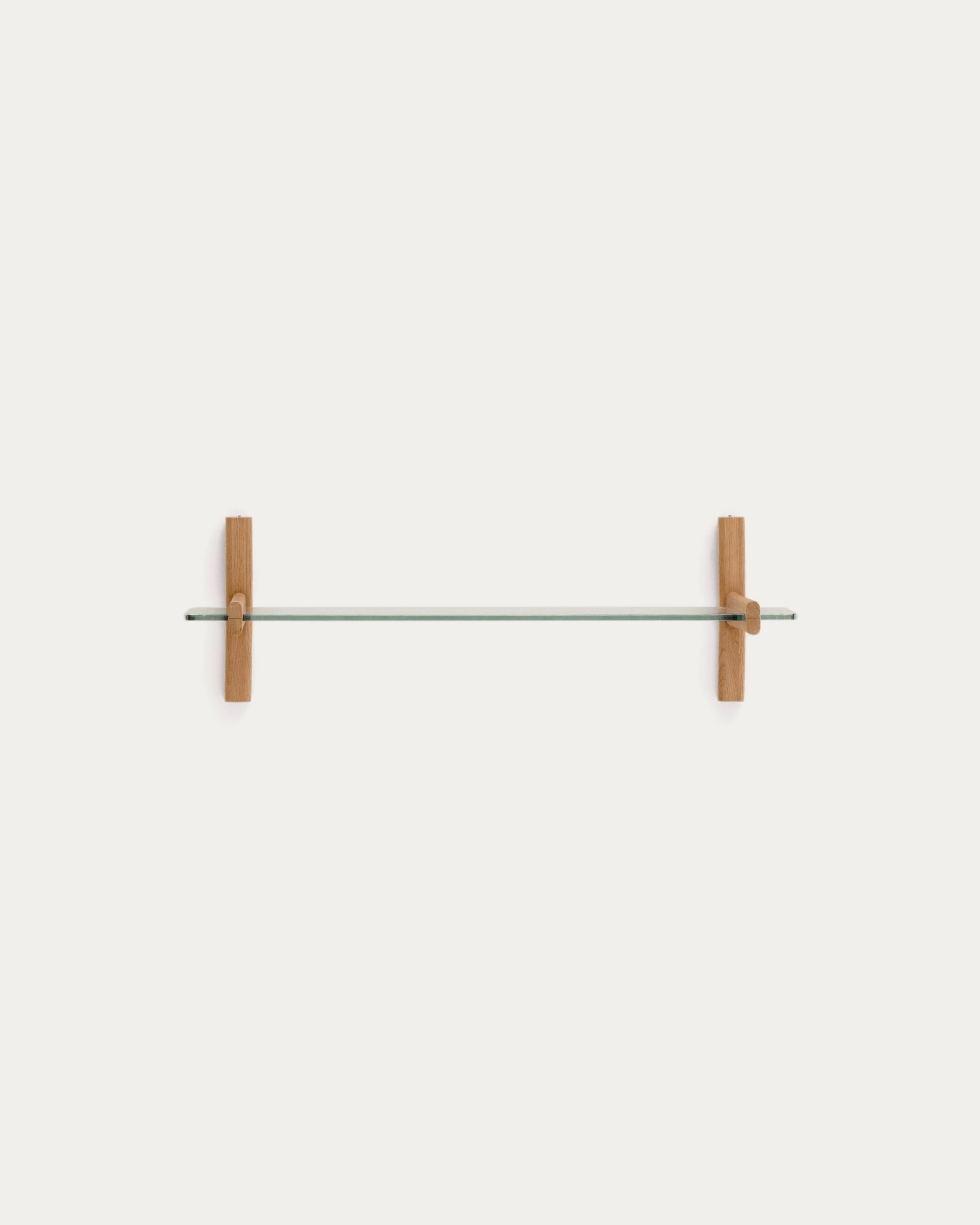 Modulares Regal Sitra mit Glasablage und Eichenholz, 90 cm, FSC-zertifiziert, stilvoll, nachhaltig und vielseitig von Kave Home.