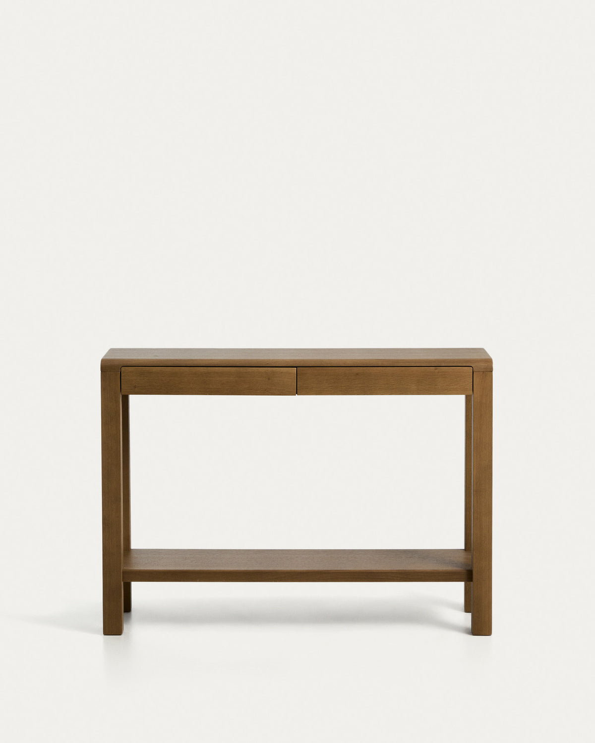 Konsolentisch Arelida aus Furnier und massivem Eichenholz mit hellbraunem Finish 112 x 80 cm FSC Mix Credit in Braun präsentiert im Onlineshop von KAQTU Design AG. Konsolentisch ist von Kave Home