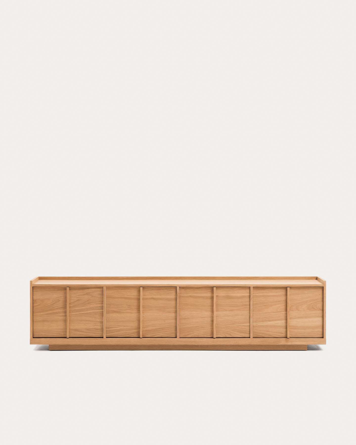 TV-Möbel Onix aus Eichenfurnier mit Naturton-Finish 200 x 45 cm FSC Mix Credit in Natur präsentiert im Onlineshop von KAQTU Design AG. TV-Möbel ist von Kave Home