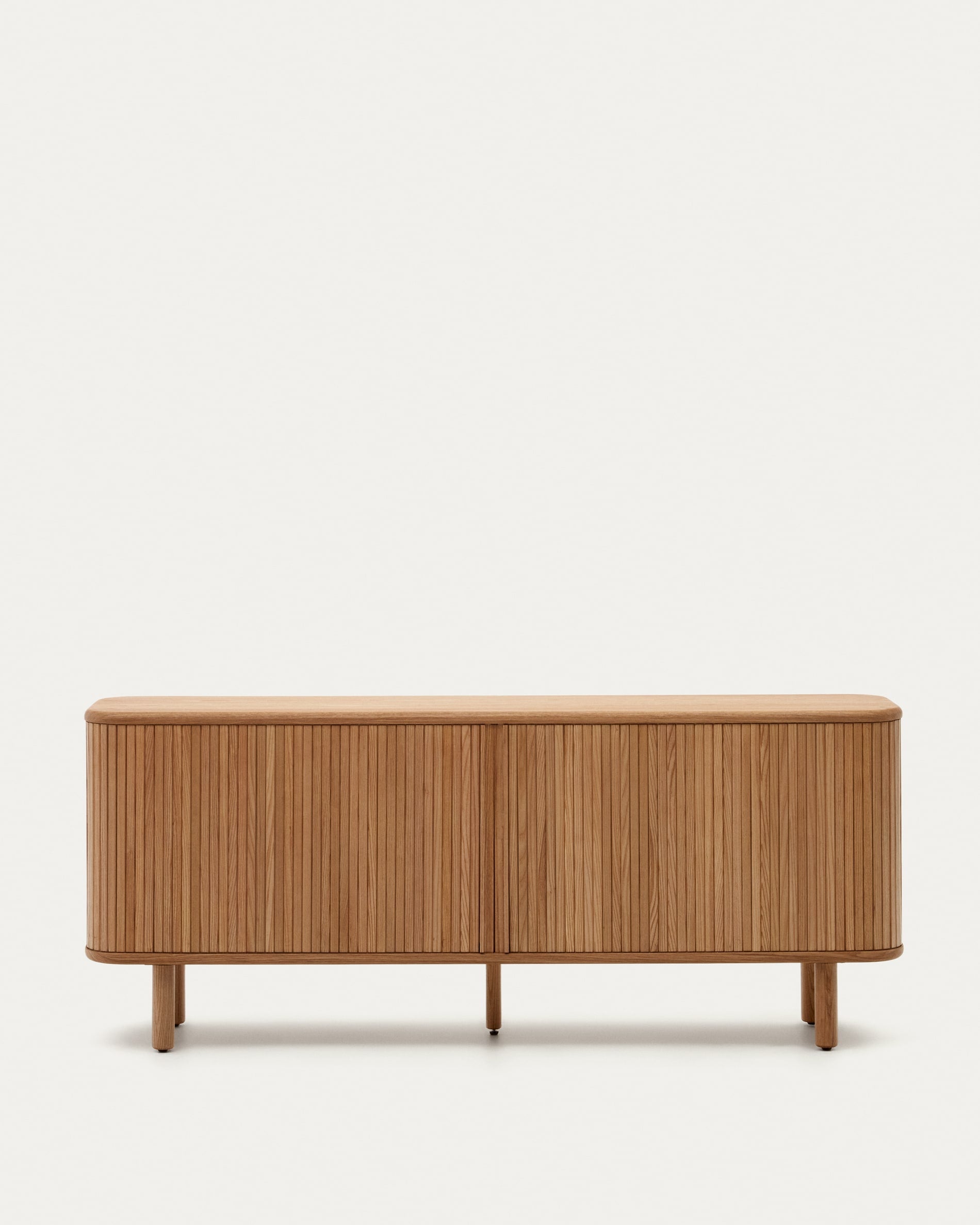 3D-Modell des Mailen Sideboards, Eschenfurnier, 180x75cm, Schiebetüren, modernes Design, natürlicher Look.