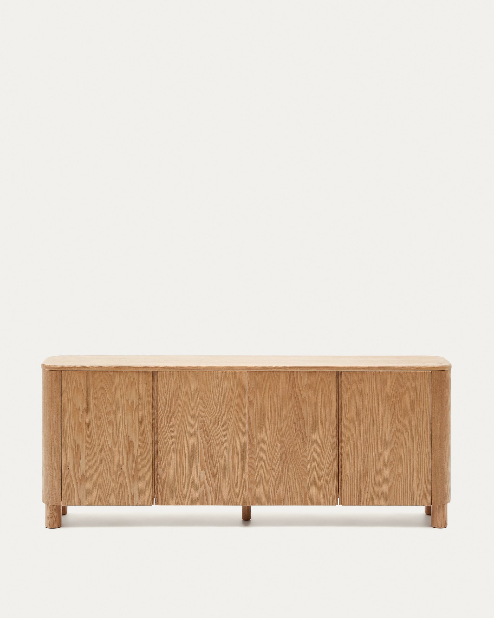 3D-Modell des Salaya Sideboards aus Eschenfurnier, 200x79 cm, elegant und nachhaltig, für Augmented Reality geeignet.