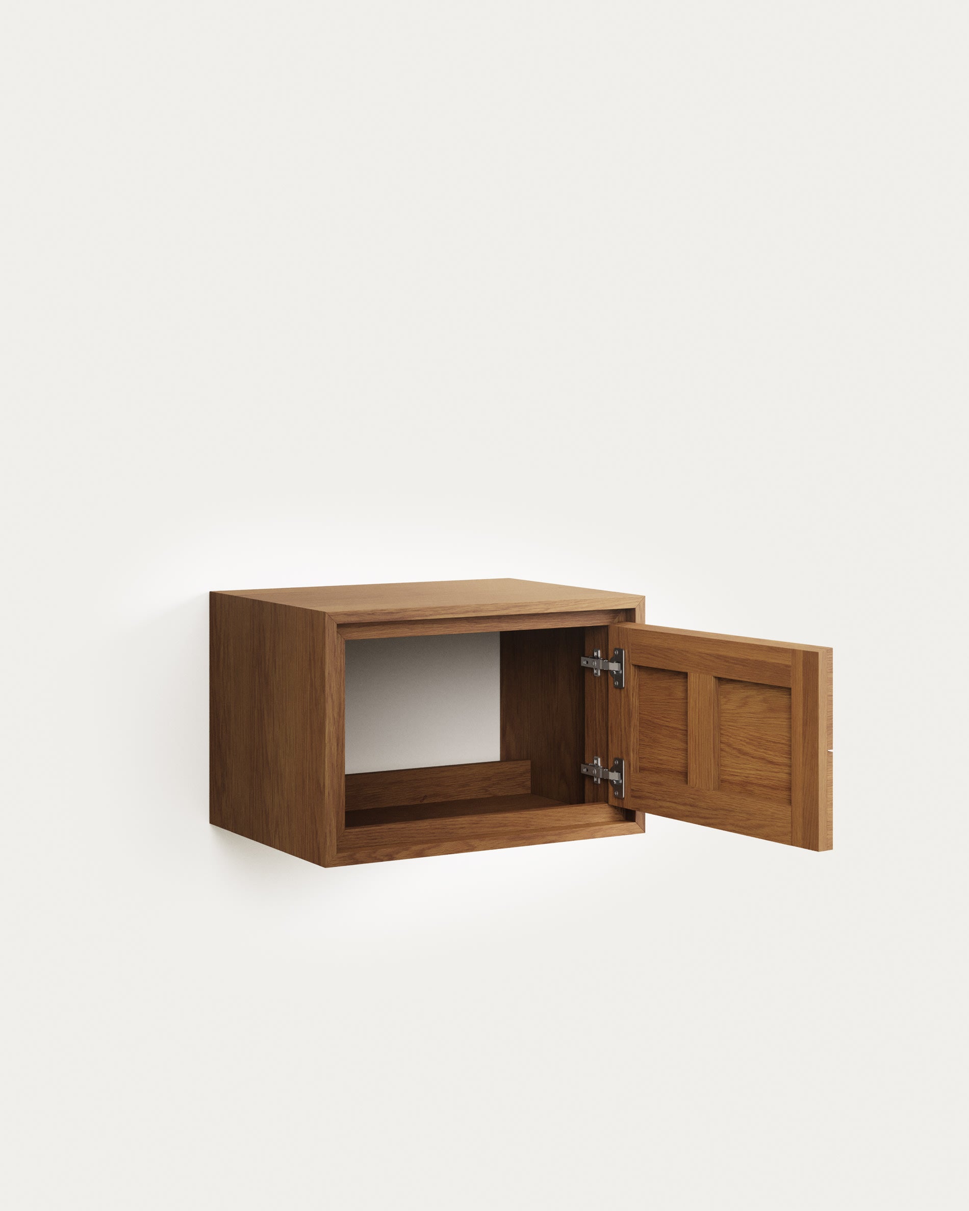 Massives Teakholz-Badmöbel mit edlem Nussholzfinish, 60x45 cm, von Kave Home, perfekt für moderne und elegante Badezimmer.