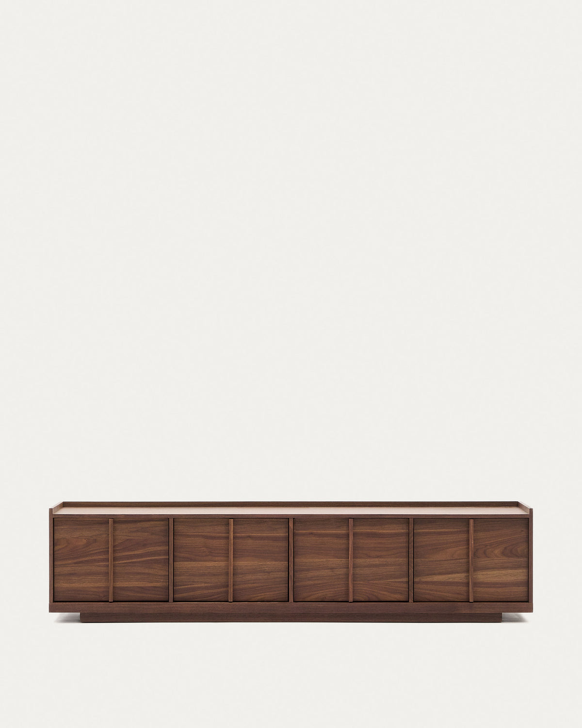 TV-Möbel Onix aus Walnussfurnier mit dunklem Finish 200 x 45 cm FSC Mix Credit in Dunkelbraun präsentiert im Onlineshop von KAQTU Design AG. TV-Möbel ist von Kave Home