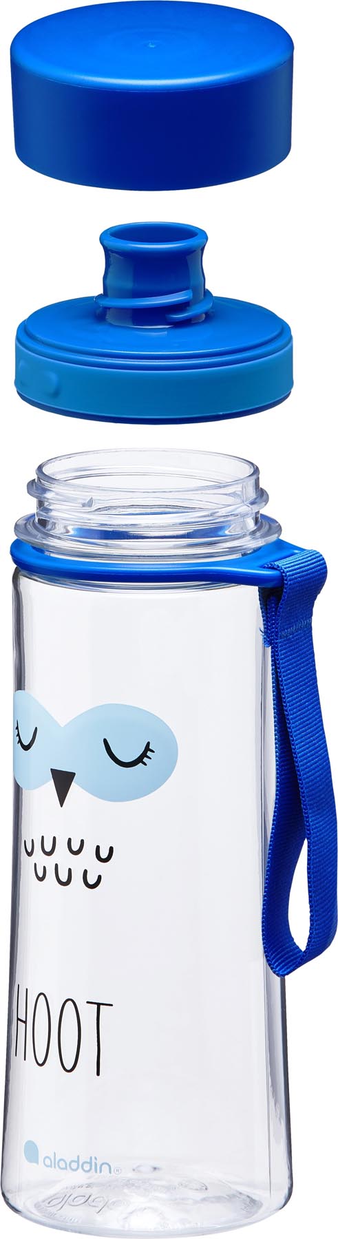 Bunte Trinkflasche My First Aveo 0.35L mit Eulenmotiv, ideal für Kinder, von Aladdin, perfekt für Schule und Freizeit.