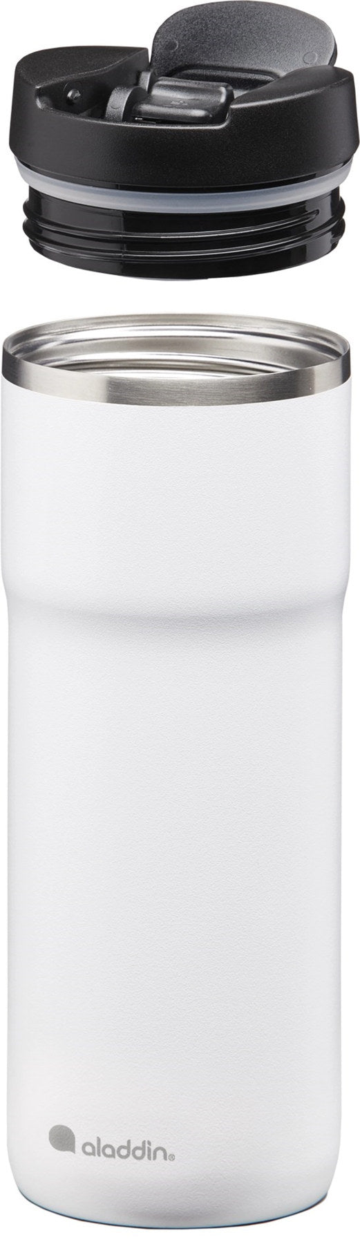 Java Thermavac Leak-Lock Stain. St. Mug 0.47L Snowf. White in Weiss präsentiert im Onlineshop von KAQTU Design AG. Thermosflasche ist von Aladdin