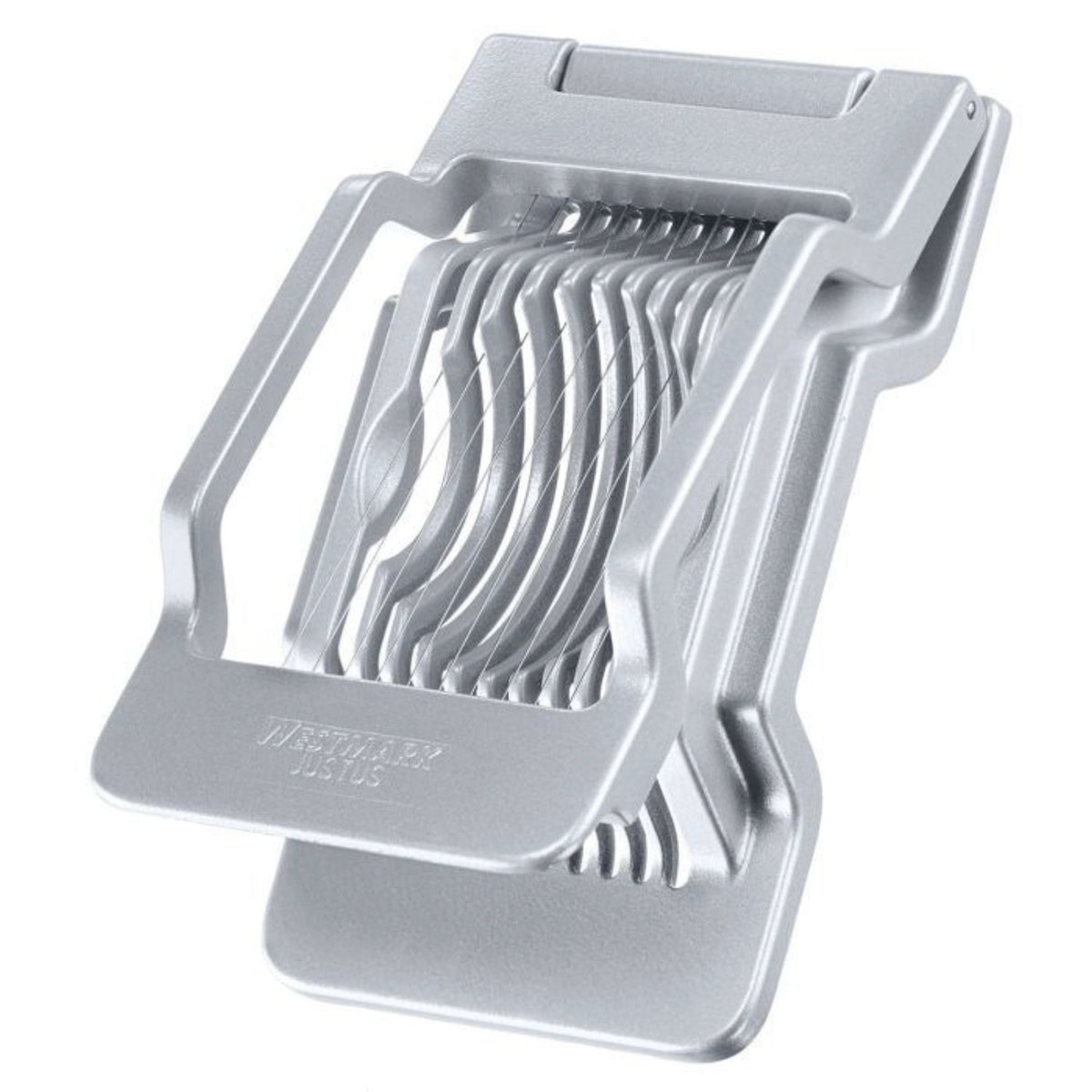 Eierteiler Justus, 14x8x3cm in Silber präsentiert im Onlineshop von KAQTU Design AG. Küchenhelfer ist von Westmark
