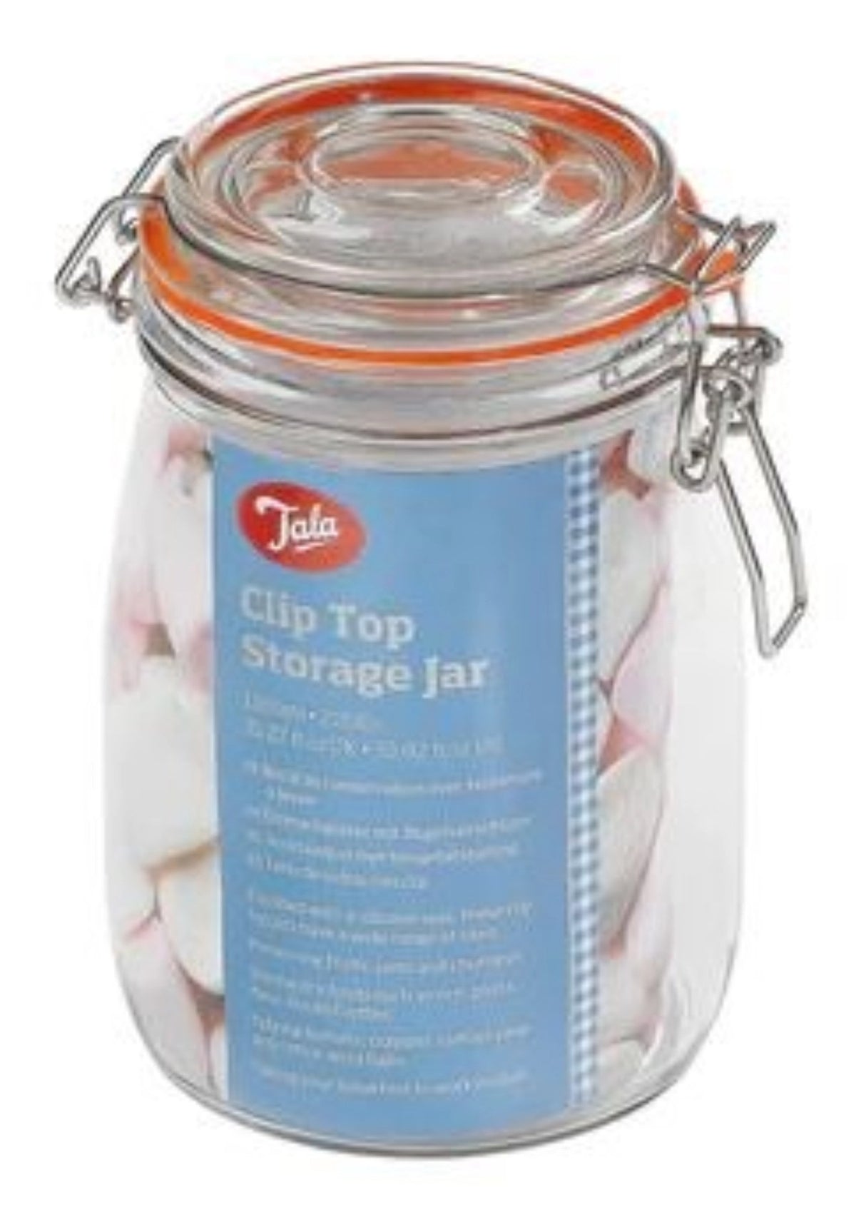 Aufbewahrungsglas mit Bügelverschluss 1l in Transparent präsentiert im Onlineshop von KAQTU Design AG. Aufbewahrungsbehälter ist von Tala