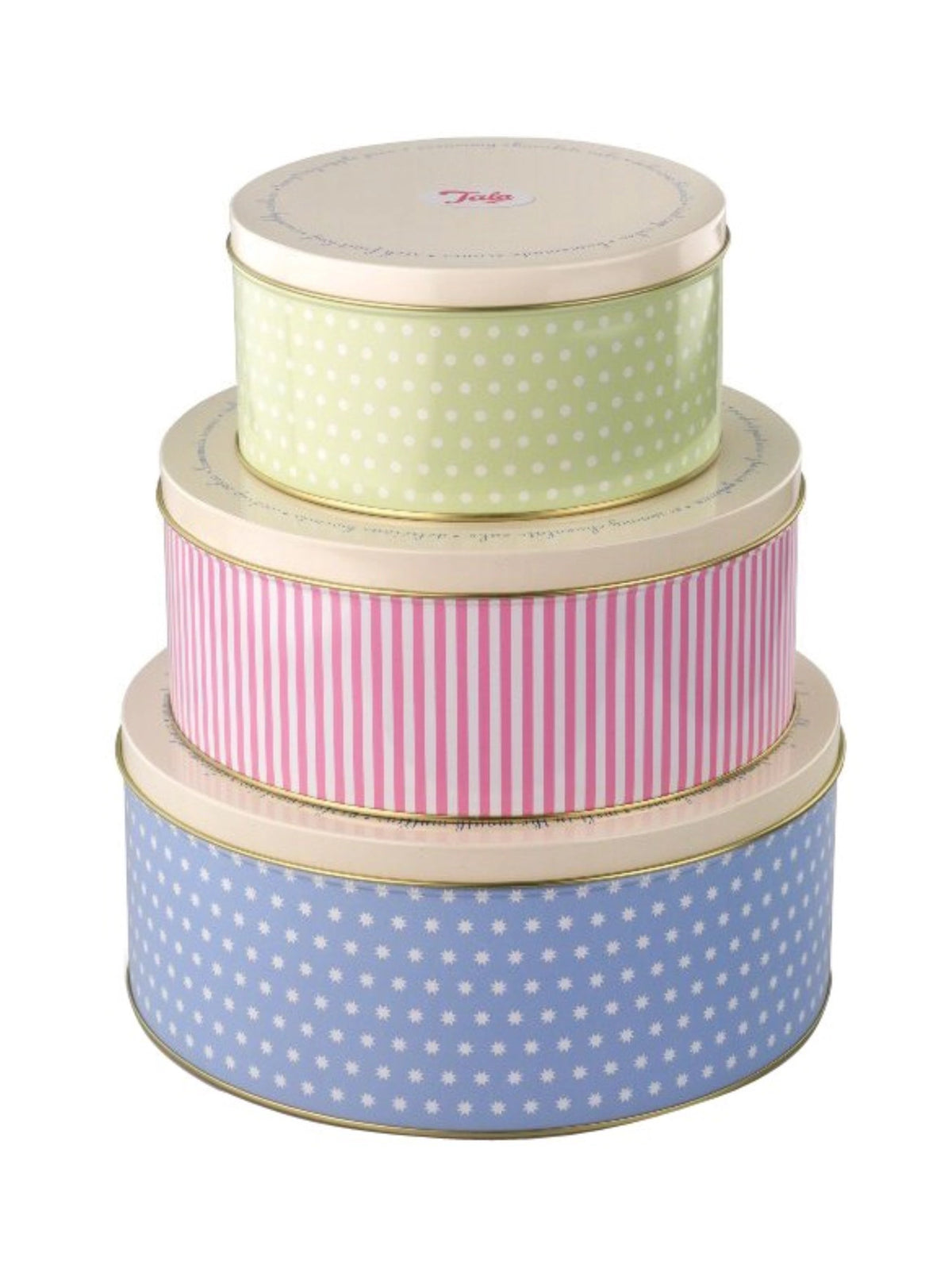 Guetzli-Dosen Set 3-tlg., D25.5/22/17cm in Mehrfarbig präsentiert im Onlineshop von KAQTU Design AG. Aufbewahrungsdose ist von Tala