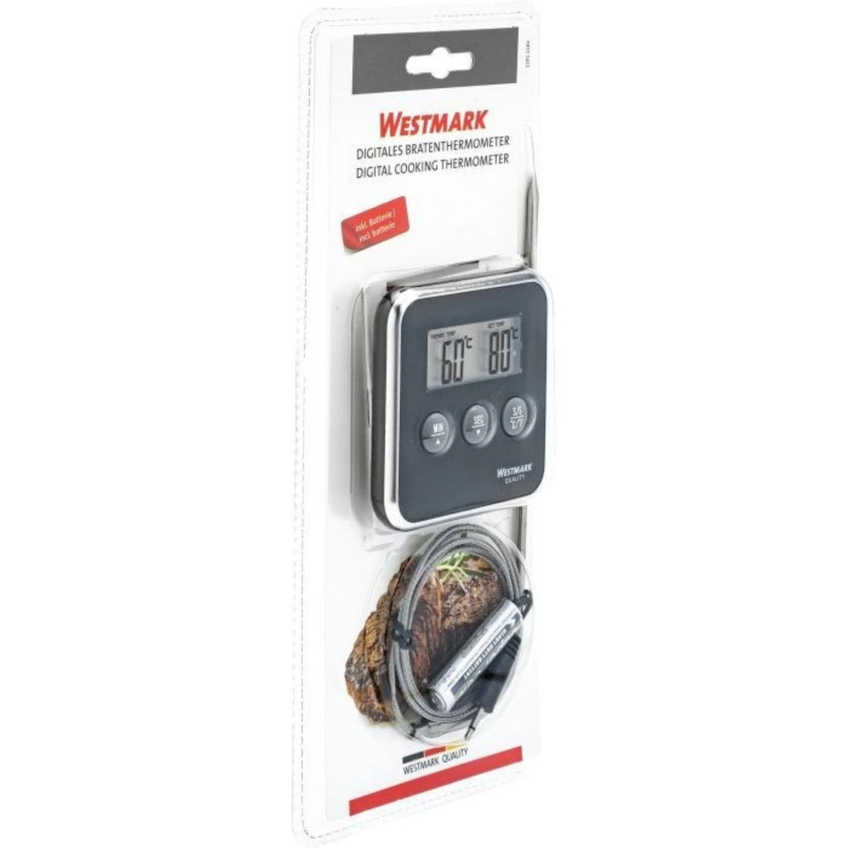 digitales Bratenthermometer in Schwarz präsentiert im Onlineshop von KAQTU Design AG. Küchenhelfer ist von Westmark
