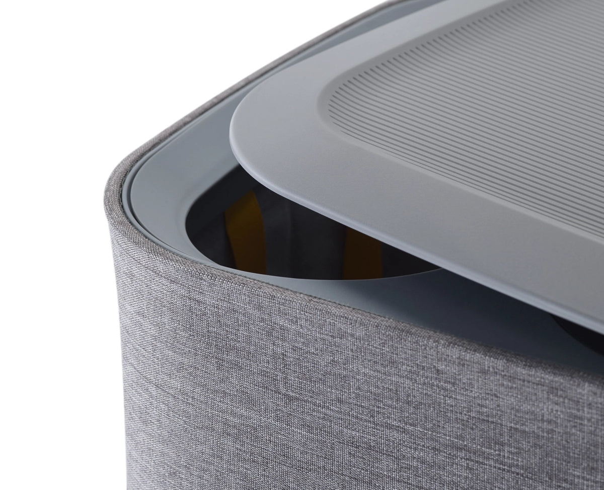 Tota Trio 90L Wäschetrennkorb 3x 30L grau in Silber präsentiert im Onlineshop von KAQTU Design AG. Wäschekorb ist von Joseph Joseph