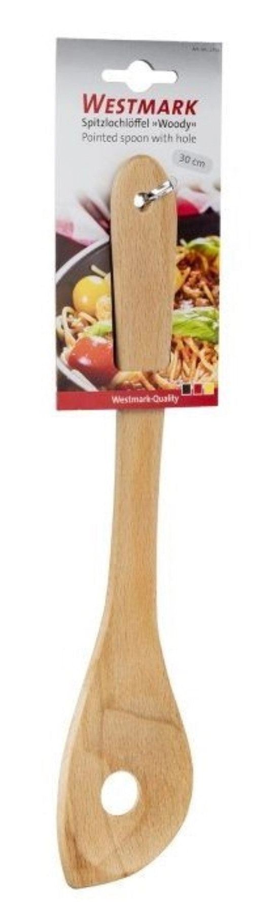 Spitzlochlöffel Woody, 30cm in Braun präsentiert im Onlineshop von KAQTU Design AG. Küchenhelfer ist von Westmark