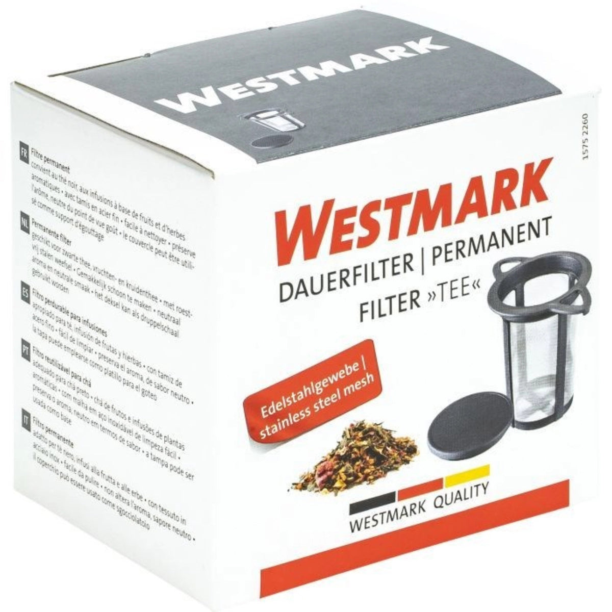 Dauerfilter Tee, 11x7.2x8.0cm in Schwarz präsentiert im Onlineshop von KAQTU Design AG. Tasse ist von Westmark