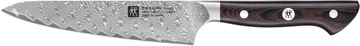 Tanrei Kochmesser 200mm in Schwarz präsentiert im Onlineshop von KAQTU Design AG. Damastmesser ist von Zwilling Kitchen