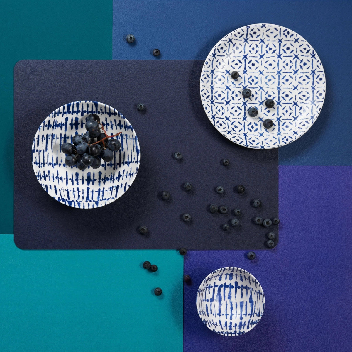 PVC Lederoptik Tischset 33x46cm fine navy in Blau präsentiert im Onlineshop von KAQTU Design AG. Tischset ist von ASA Selection