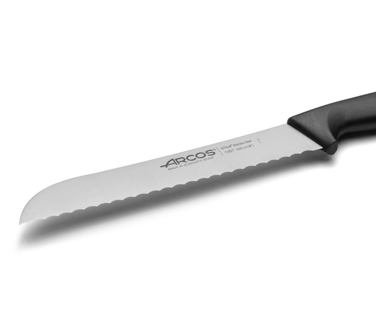 Niza Brotmesser mit Kunststoffgriff Klinge 20cm in Schwarz präsentiert im Onlineshop von KAQTU Design AG. Küchenmesser ist von Arcos