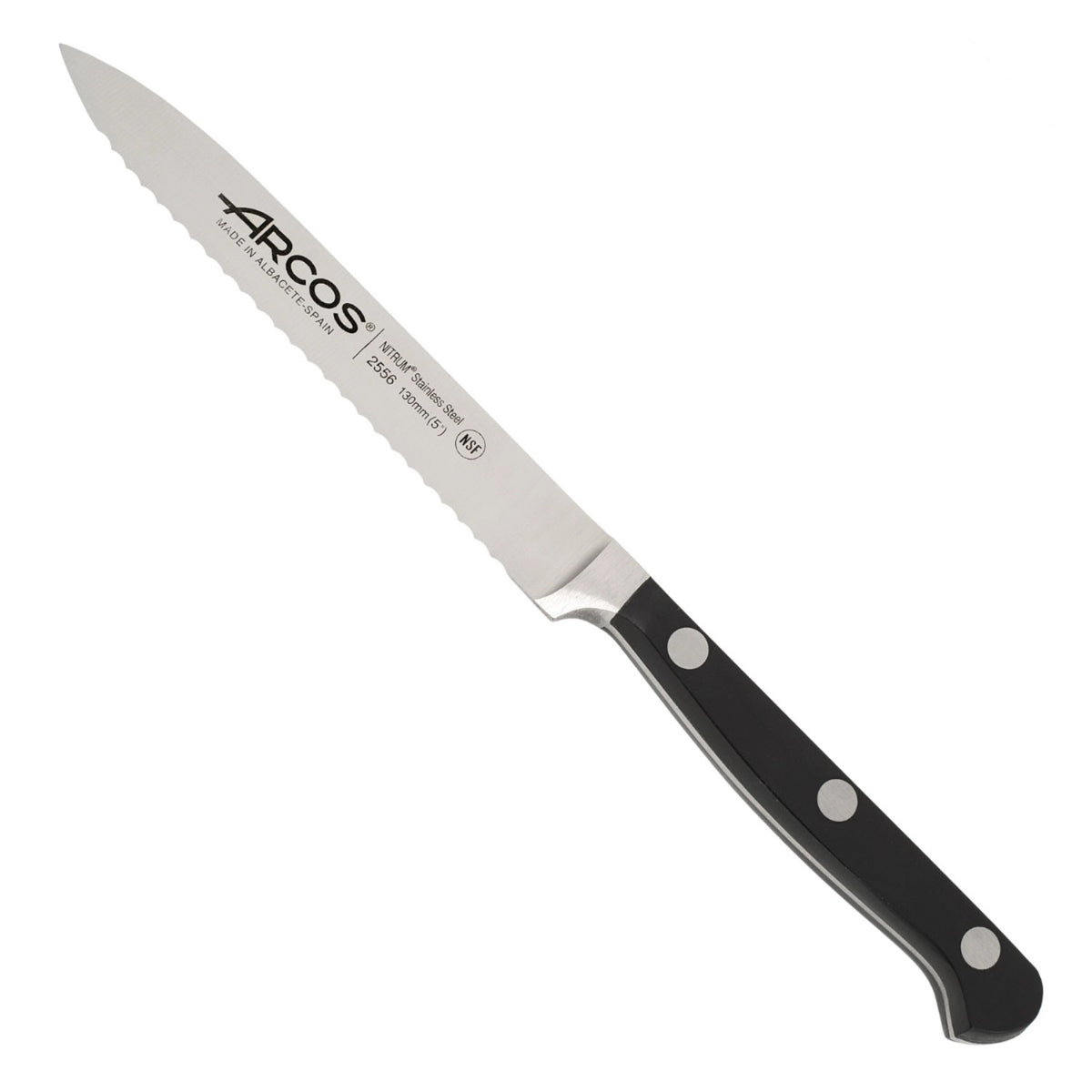Clasica Allzweckmesser geschmiedet Klinge 13cm in Schwarz präsentiert im Onlineshop von KAQTU Design AG. Küchenmesser ist von Arcos