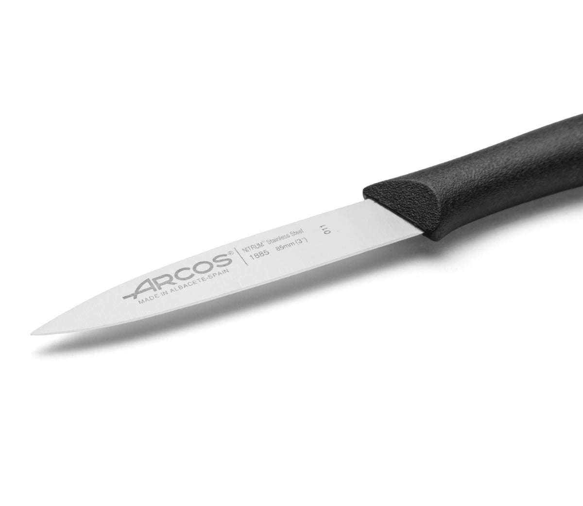 Nova Rüstmesser glatt Klinge 8.5cm Griff schwarz