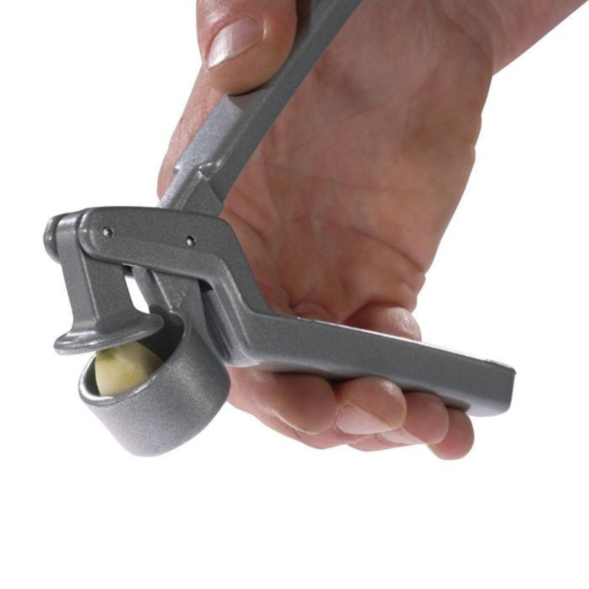 Knoblauchpresse Novapress, 17x3x3.2cm in Silber präsentiert im Onlineshop von KAQTU Design AG. Küchenhelfer ist von Westmark