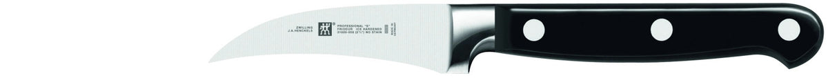 Professional "S" Schälmesser 70 mm in Schwarz präsentiert im Onlineshop von KAQTU Design AG. Küchenmesser ist von Zwilling Kitchen