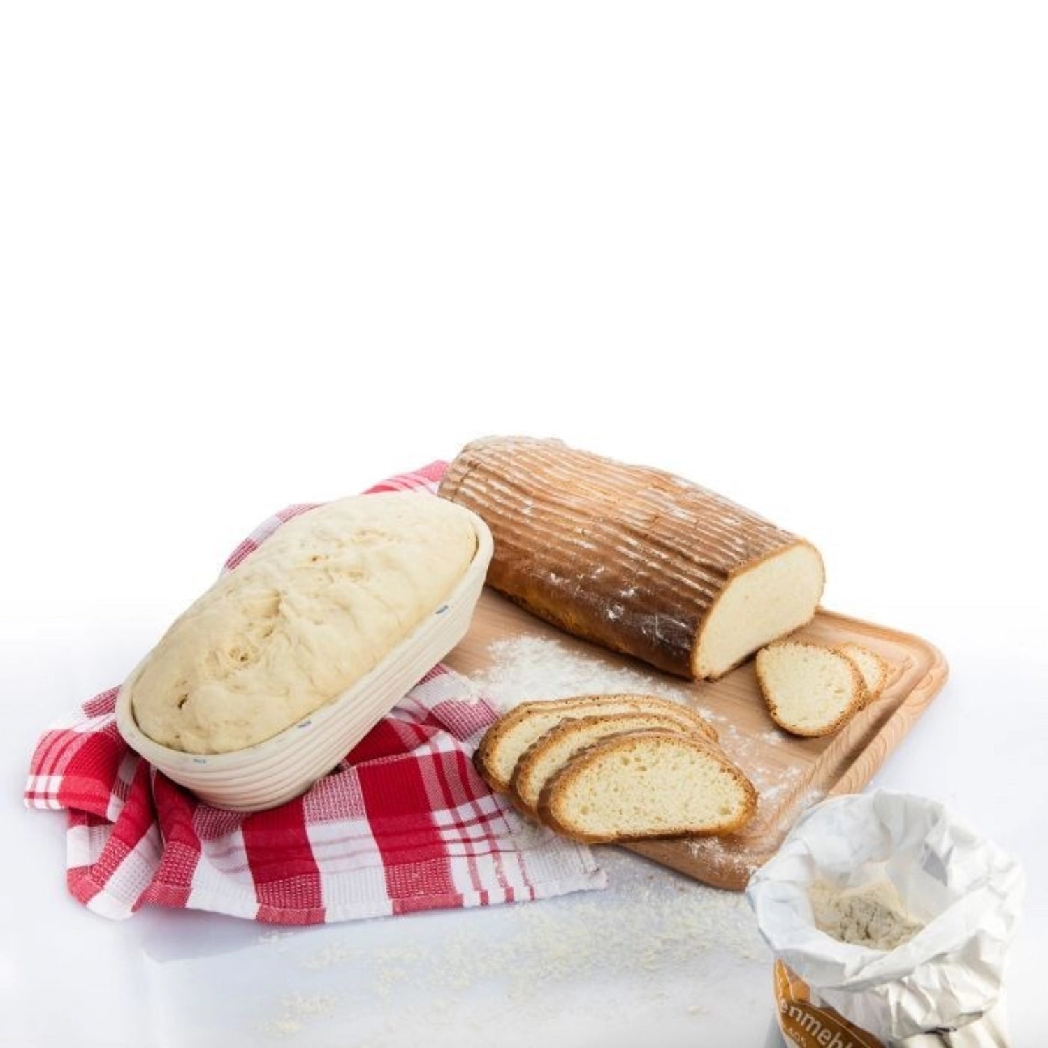 Ein ovales Gärkörbchen von Westmark in der Größe 28 x 13 x 7 cm, ideal für das Backen von Brot und Brötchen, aus hochwertigem Material.