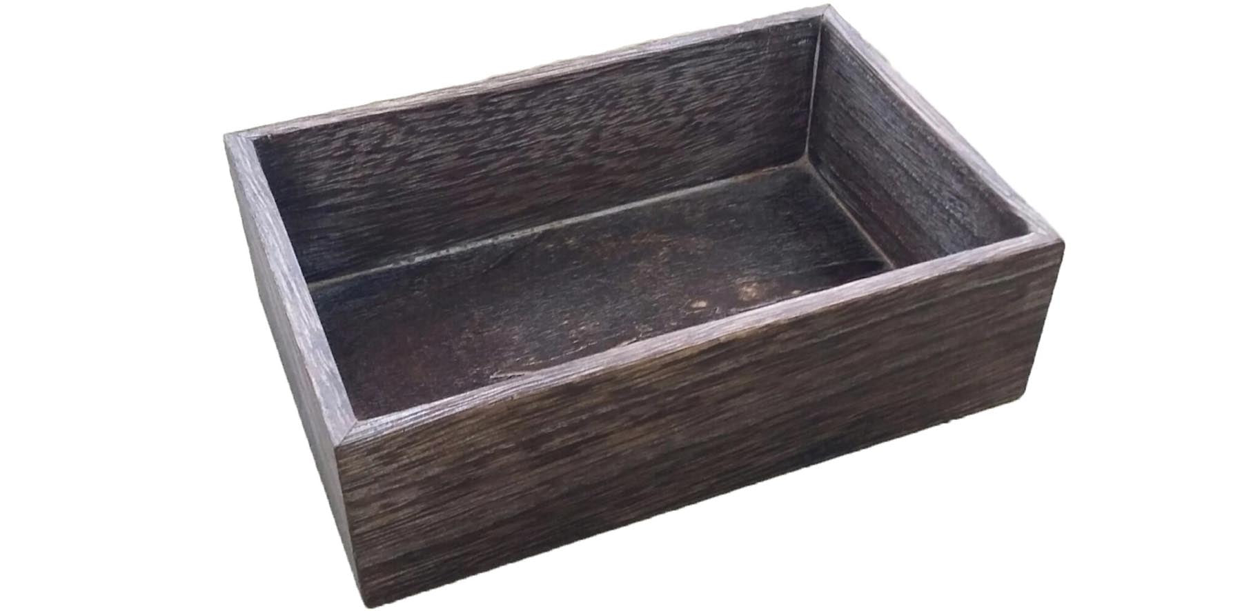 Holzbox 18x12x5.5cm geflammt in Grau präsentiert im Onlineshop von KAQTU Design AG. Küchenhelfer ist von Lagotto