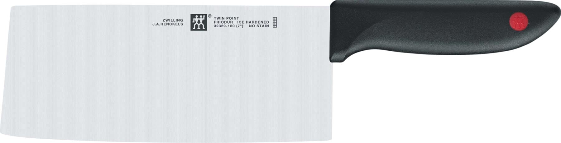 Twin Point Chinesisches Kochmesser 180mm in Schwarz präsentiert im Onlineshop von KAQTU Design AG. Küchenmesser ist von Zwilling