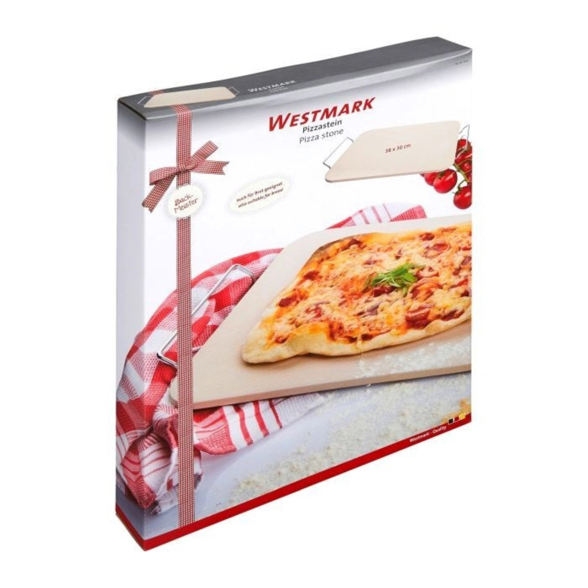 Pizzastein eckig, keramik, 38x33cm in Beige präsentiert im Onlineshop von KAQTU Design AG. Pizza ist von Westmark